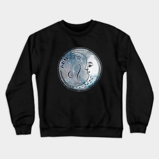 Leo Moon Sign Astrology Zodiac Symbol Stars and Crescent Moon Crewneck Sweatshirt